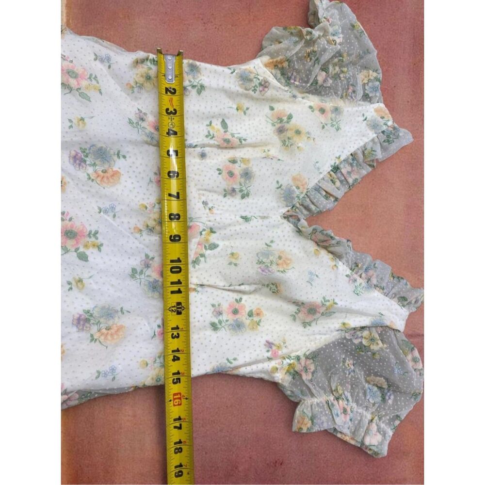Vintage Garden Party Cottage Antique Style Coquette Feminine Floral Maxi Dress - Picture 8 of 8